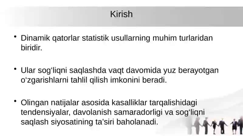 dinamik qatorlar va ularning o'rganishning zamonaviy usullari 3