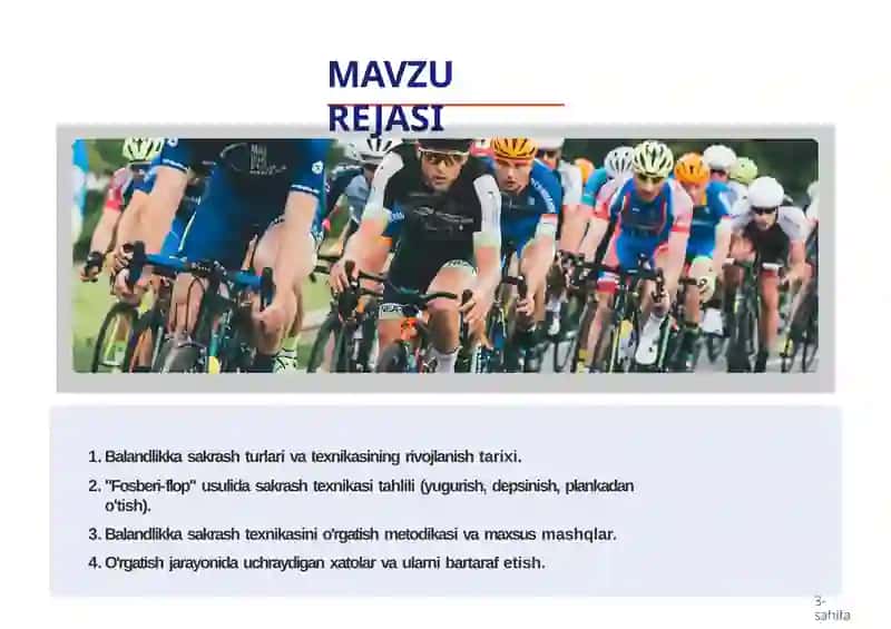 Balandlikka sakrash texnikasini o'rgatish 3