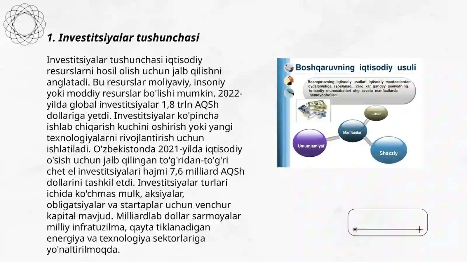 Investitsiyalarning iqtisodiy mohiyati va respublika iqtisodiyotidagi o'rni 3
