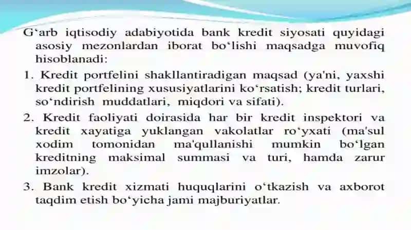Kreditga layoqatlilik 3