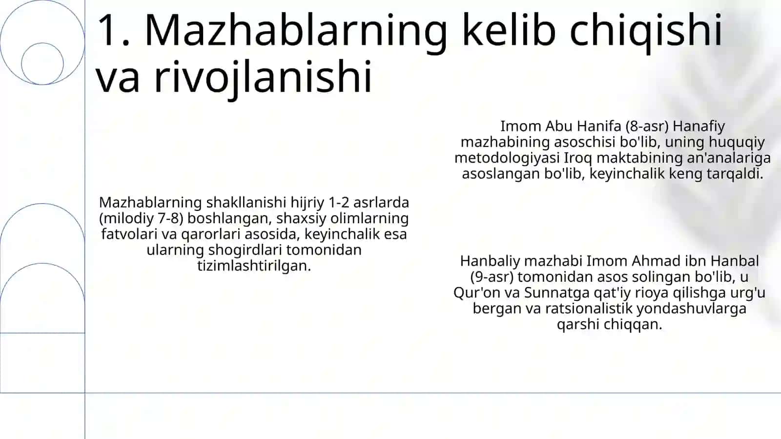 Hanafiylik va Xanafiylik 3