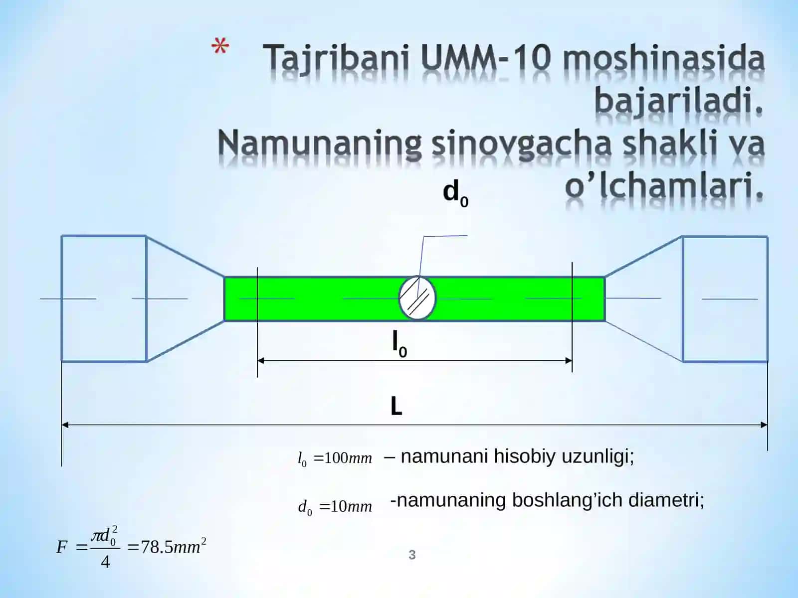 Plastik materiallarni cho`zilishga va siqilishga tekshirish 3