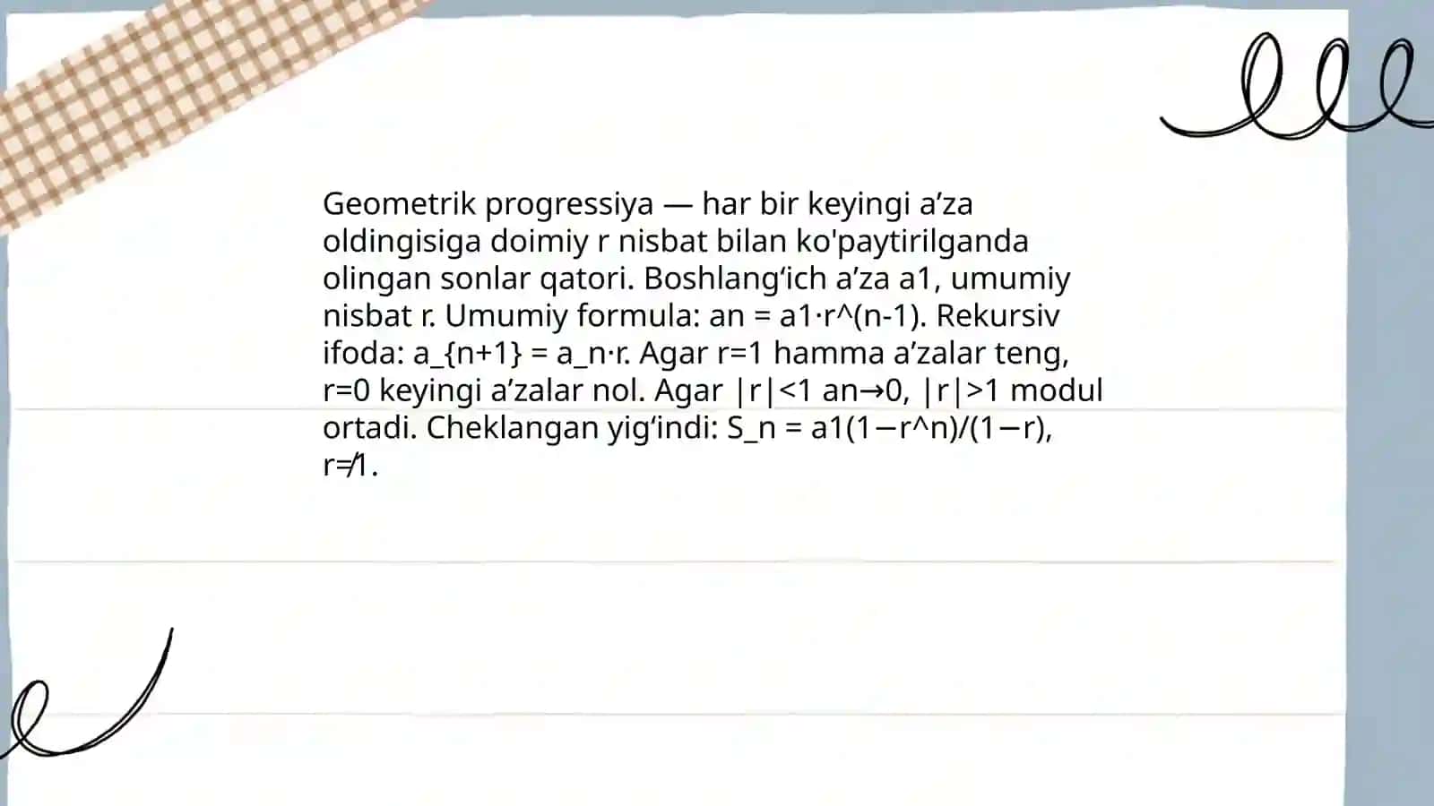 Geometik progressiya 3