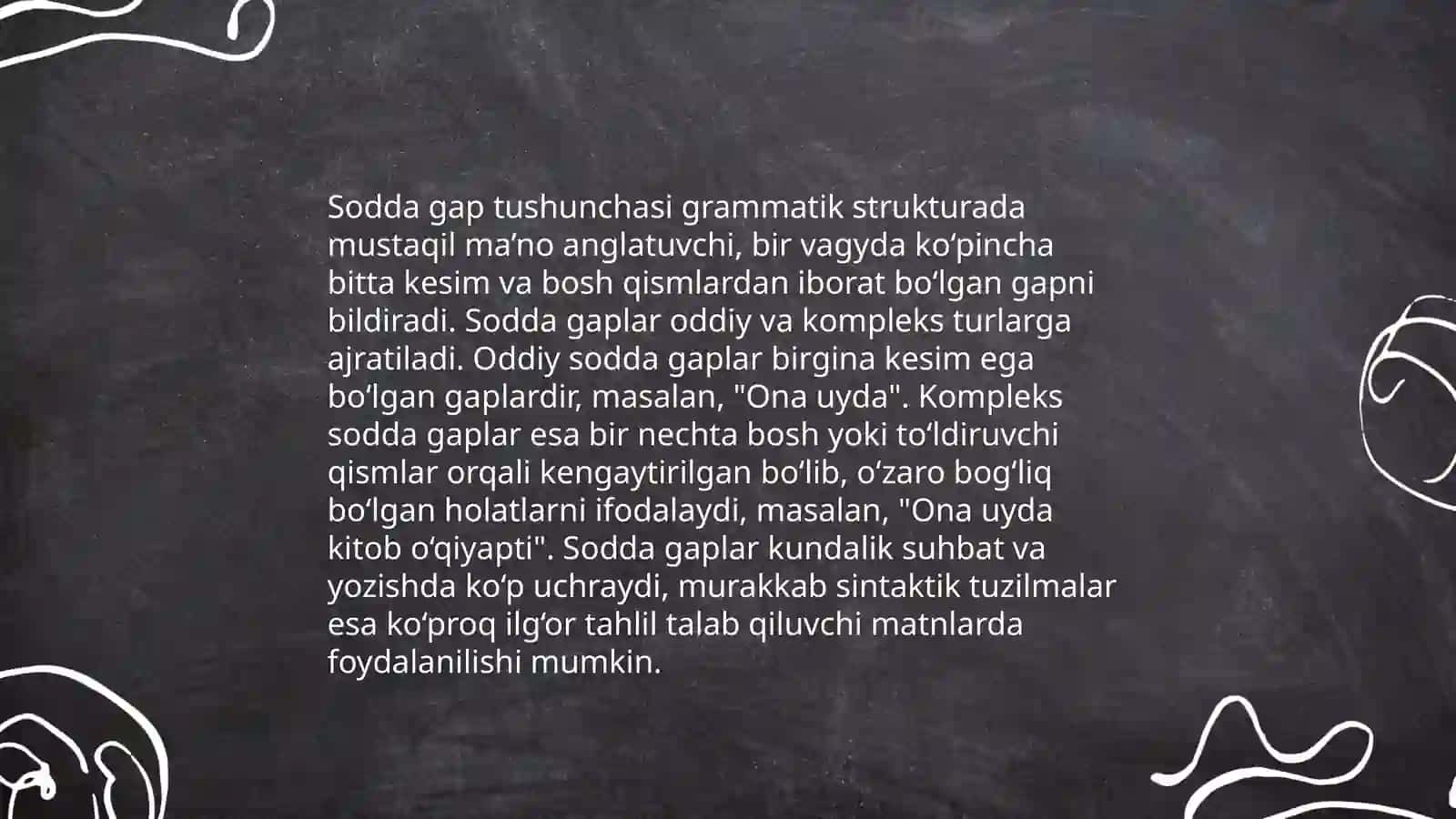 Sodda gap sintaksisi dars ishlanmalari 3