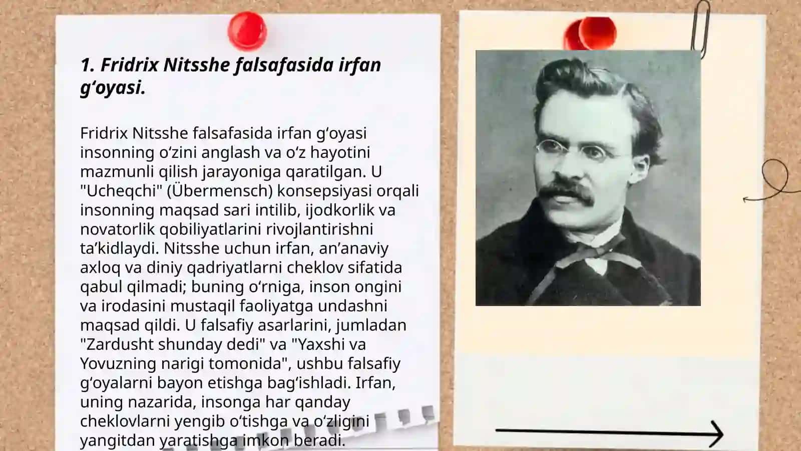 Fridrix Nitsshe falsafasida irfan gʻoyasi 3