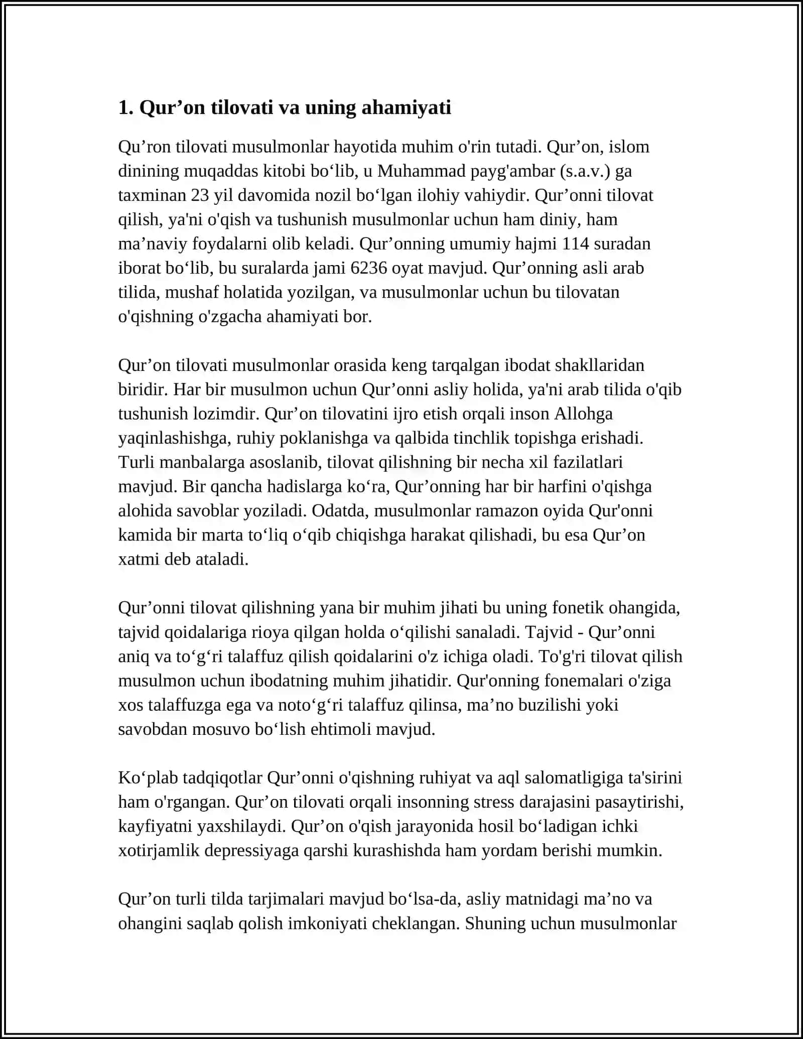 QUR’ON VA HADIS – ISLOM DININING MANBALARI 3