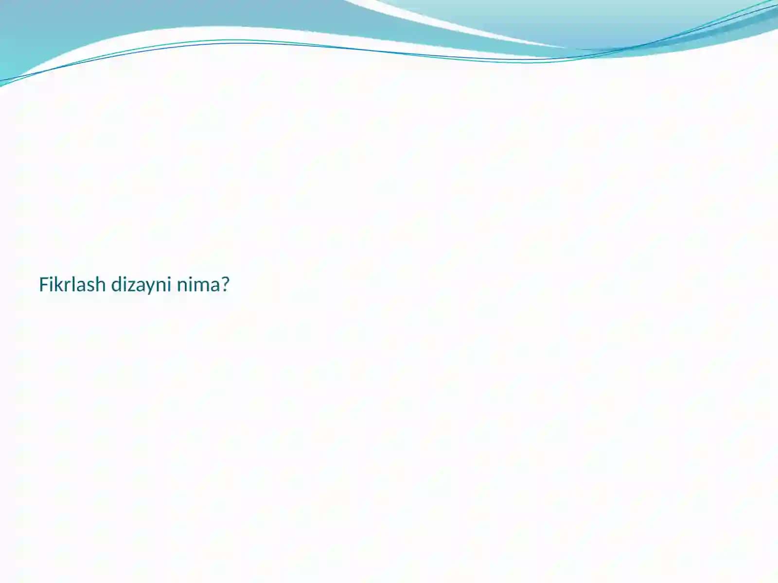 Fikrlash dizayni (“Design thinking”) 3