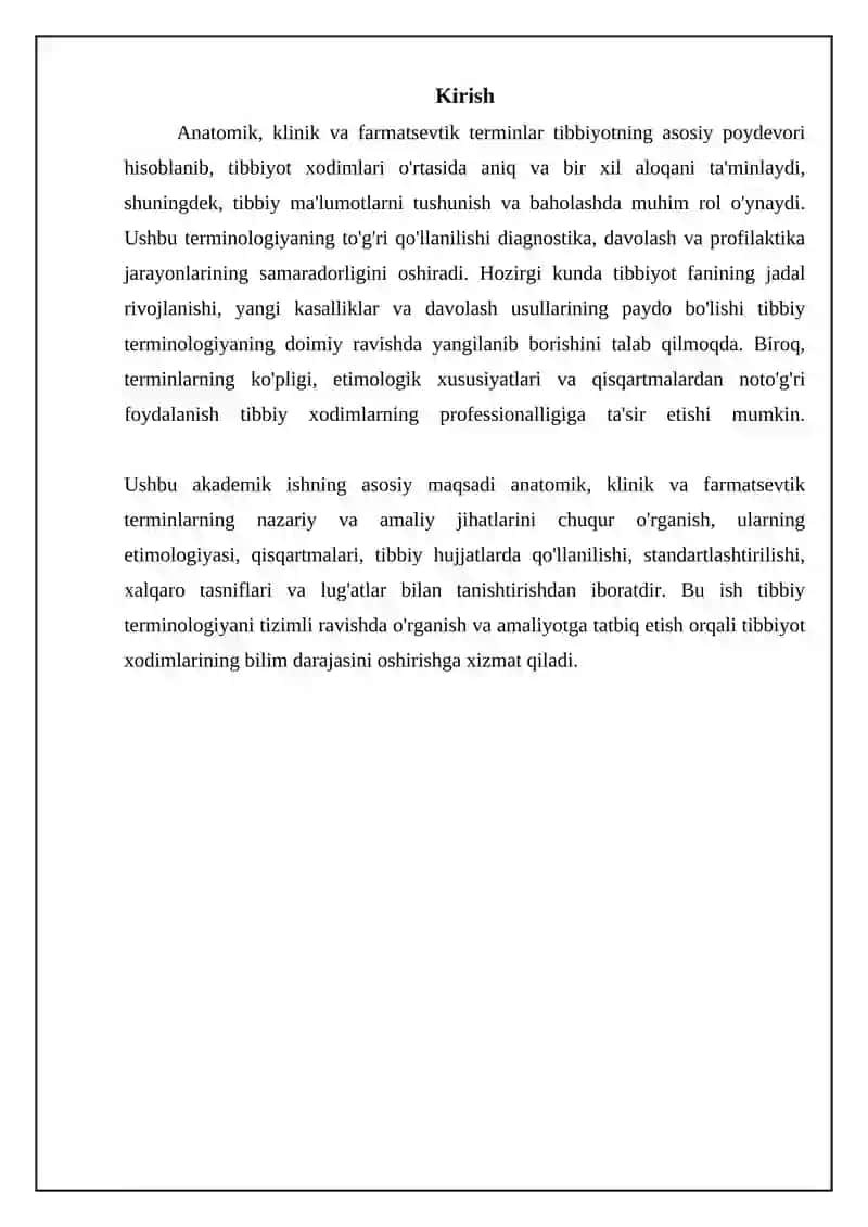 Anatomik, Klinik va Farmatsevtik Terminlar Asoslari 3