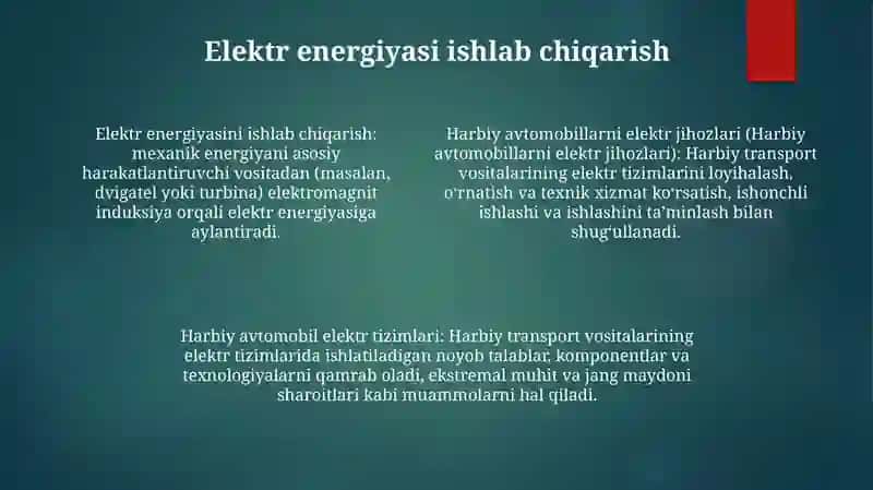 Harbiy Avtomobillarni Elektr Jihozlari 3