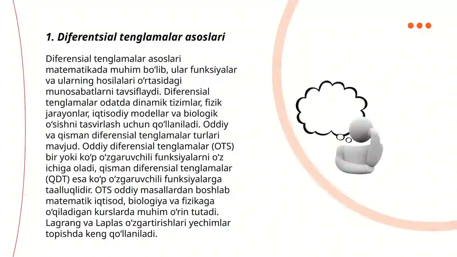 Diferentsial tenglamalar asoslari 3