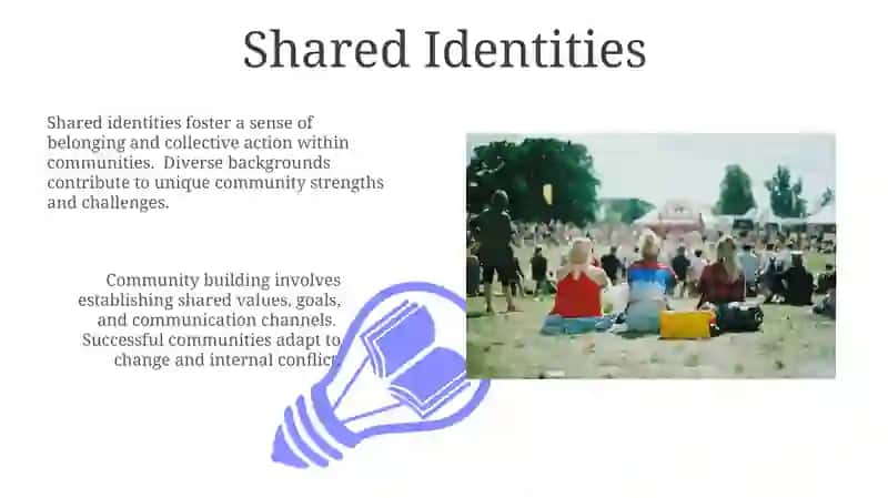 Community A different kind of community 3