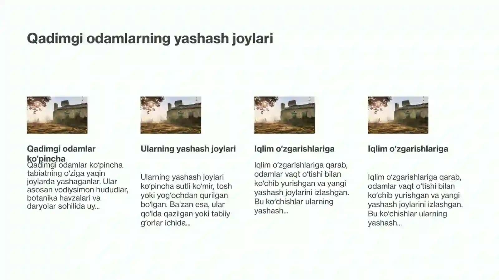 Qadimgi odamlarning yashash tarzi 3