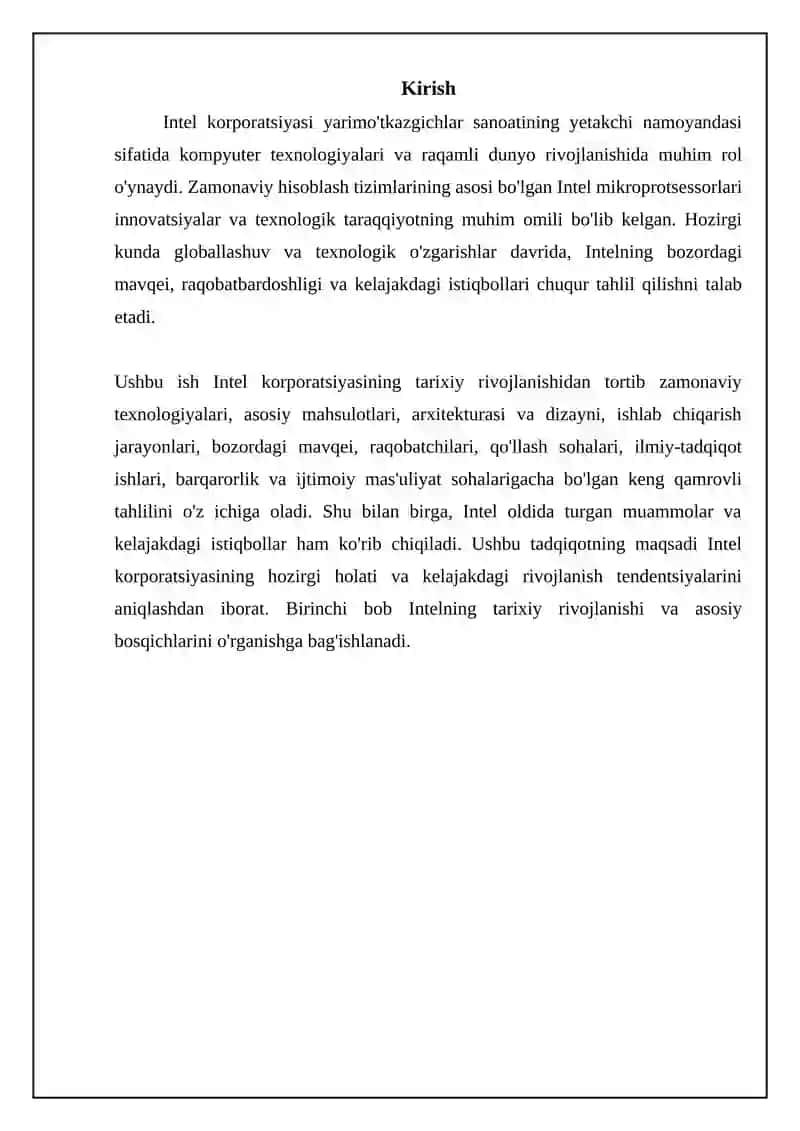 Intel: Tarix, Texnologiyalar va Asosiy Mahsulotlar 3