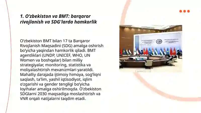 O'zbekistonning xalqaro tashkilotlar bilan hamkorlik aloqalari 3