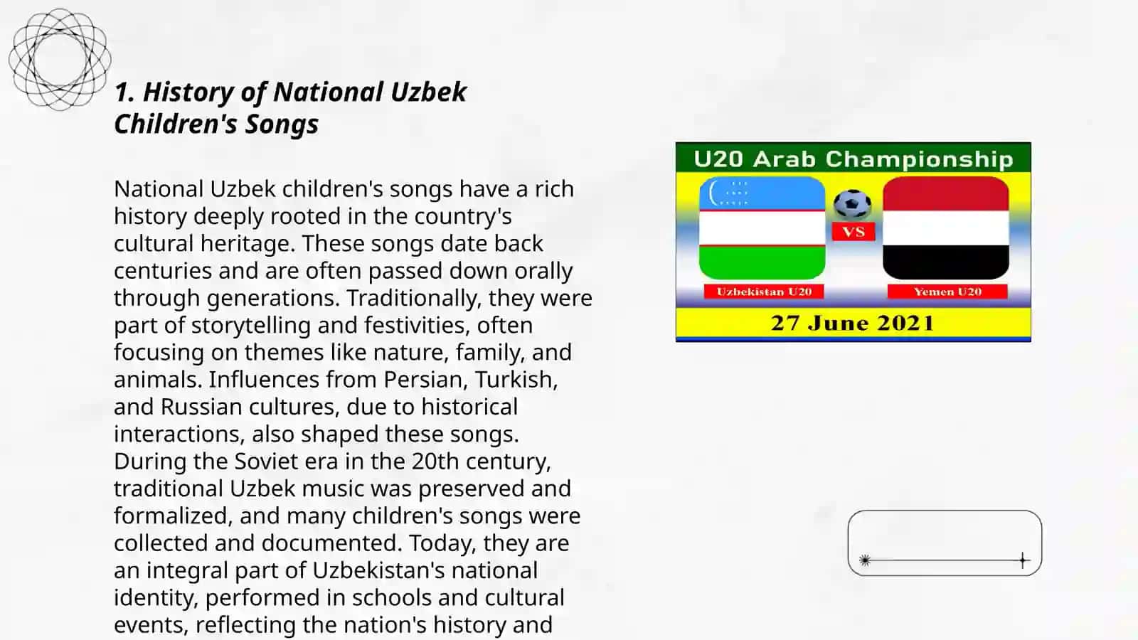 National Uzbek children's songs 3