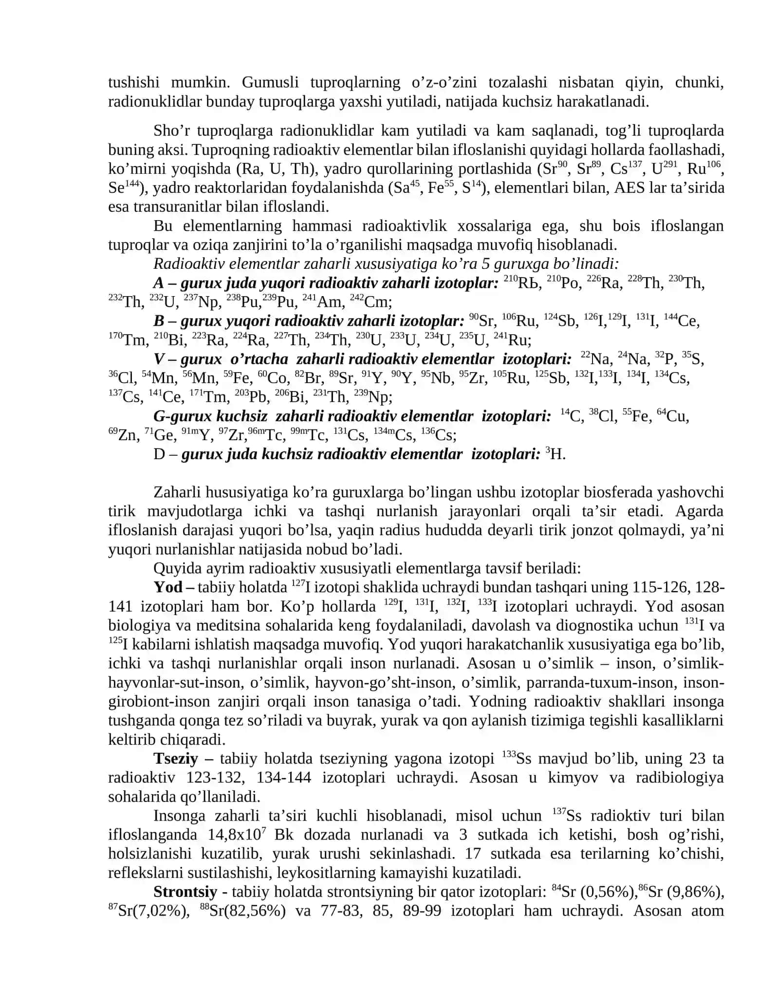 Tuproq RADIOAKTIVLIGI 3