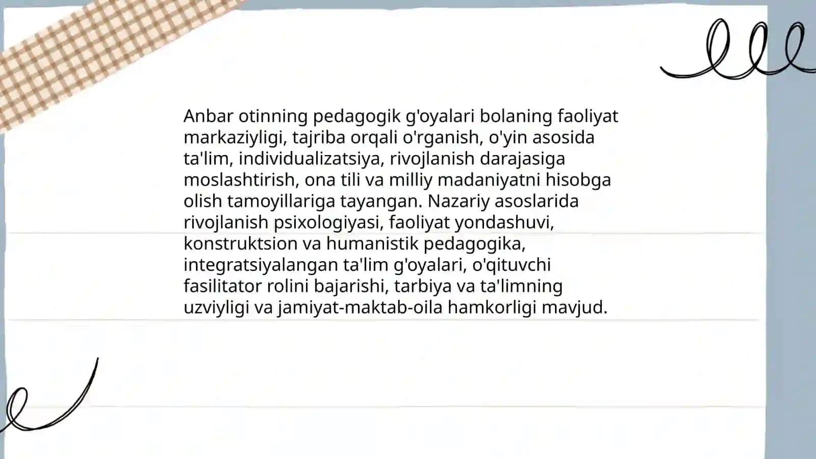 Anbar otinning pedagogik g'oyalari 3