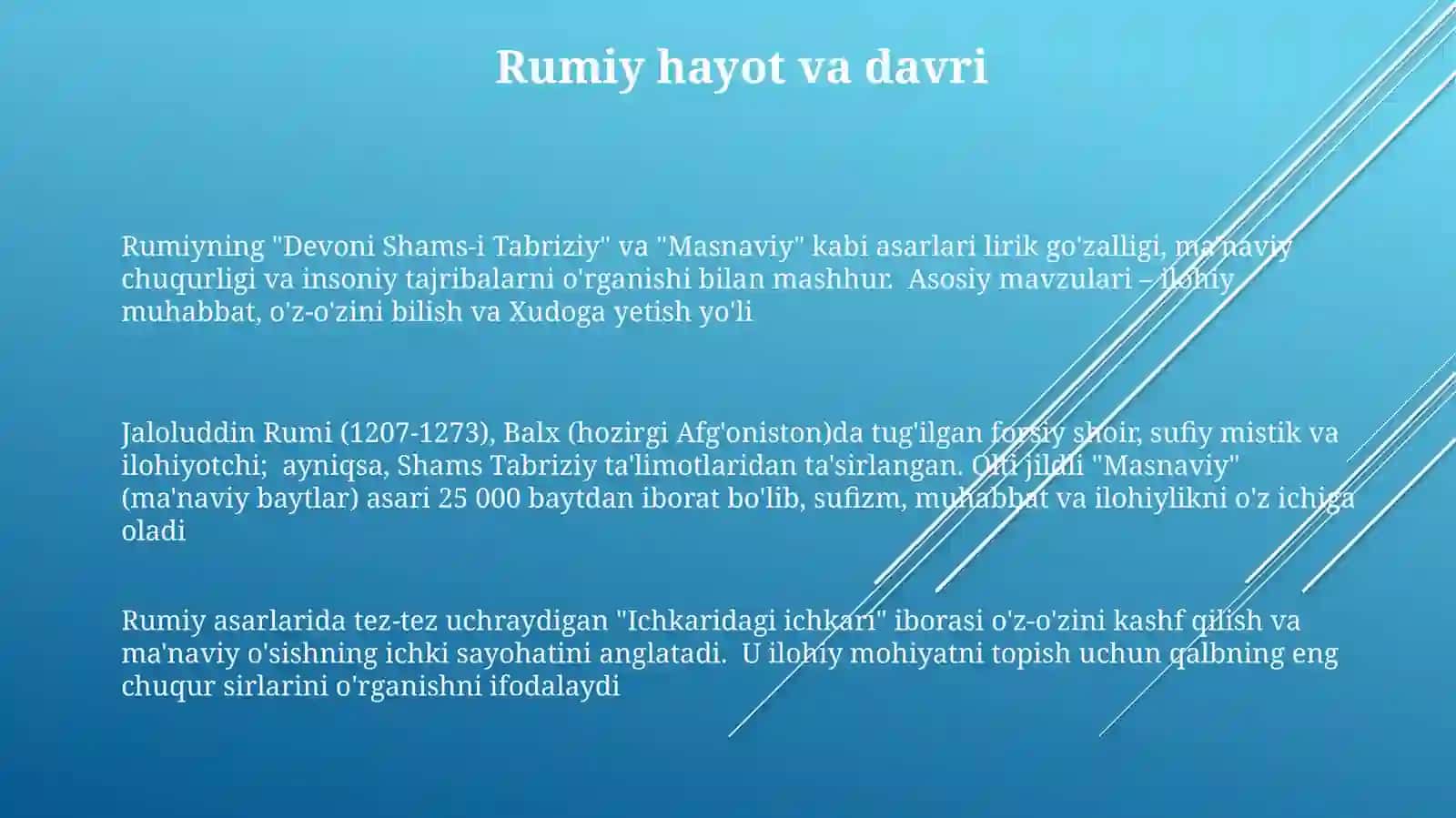 Jaloliddin Rumiyning,,Ichindagiichindadirʼʼasarihaqida 3