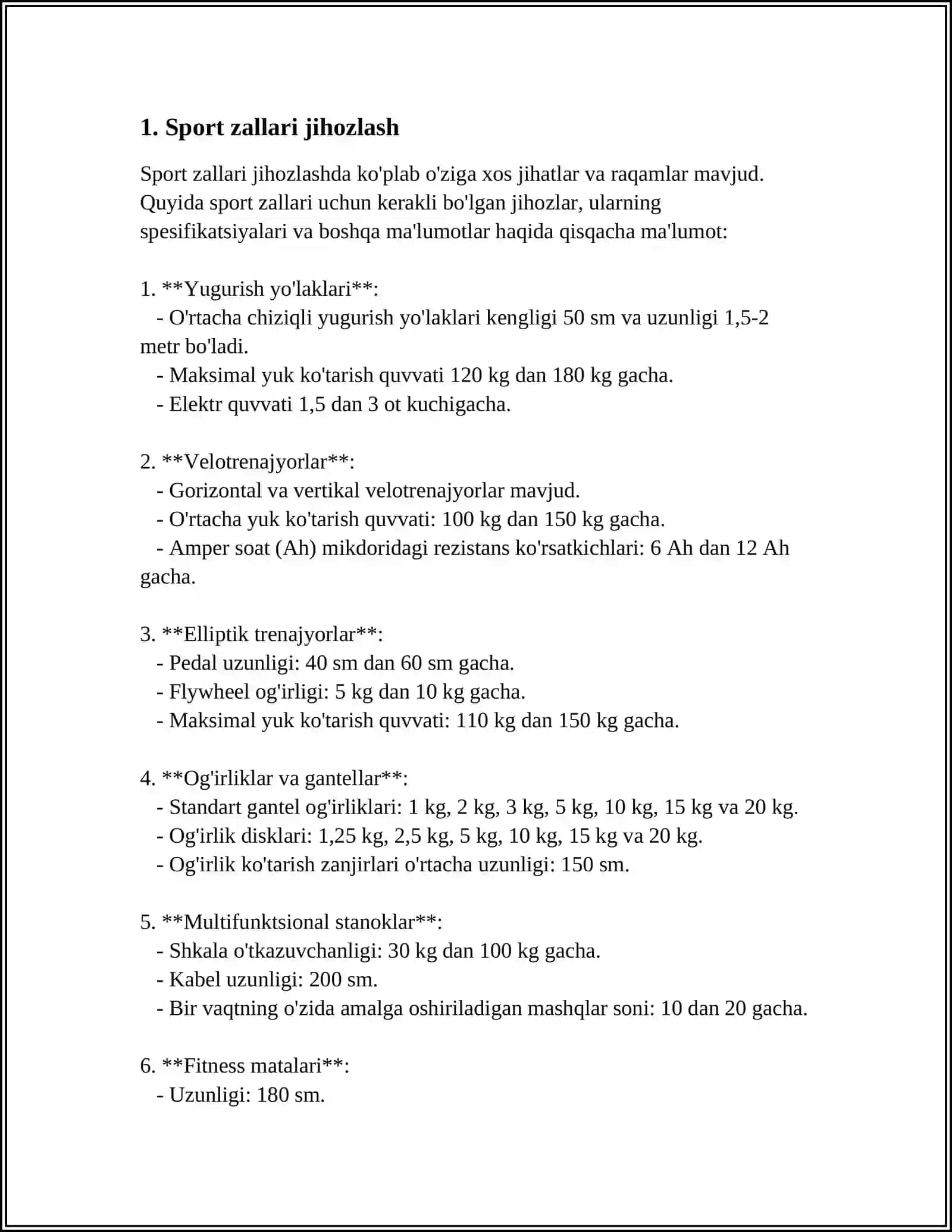 Sport zallari jihozlash 3