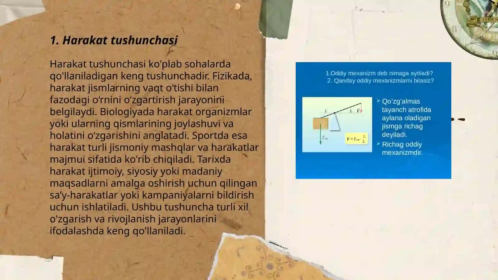 Harakat va uning hosilalari 3