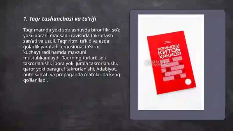 Taqr tushunchasi va taʼrifi 3