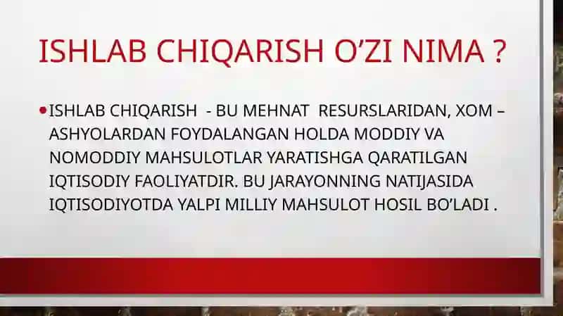 Ishlab Chiqarish Imkoniyatlari va Uning Chegarasi 3