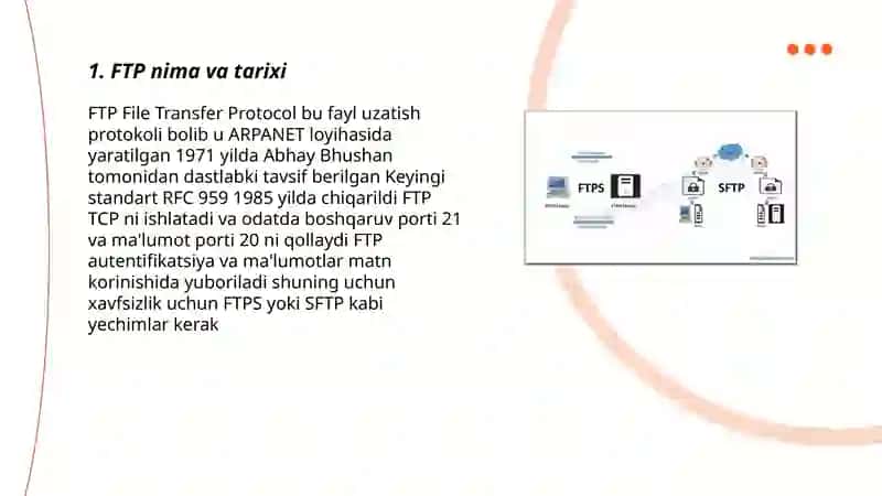 FTP, TFTP va SFTP protokollari 3
