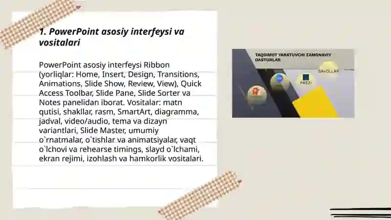 Taqdimot dasturlari (PowerPoint, Prezi, Focusky va boshqa dasturlar) 3