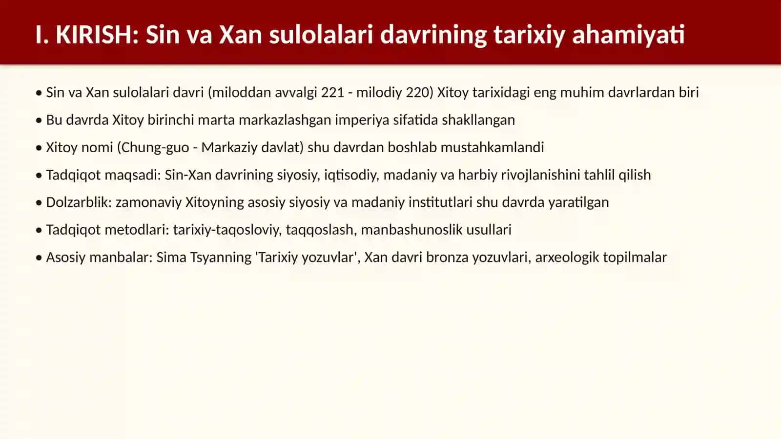 Sin va Xan sulolalari davrida Xitoy 3