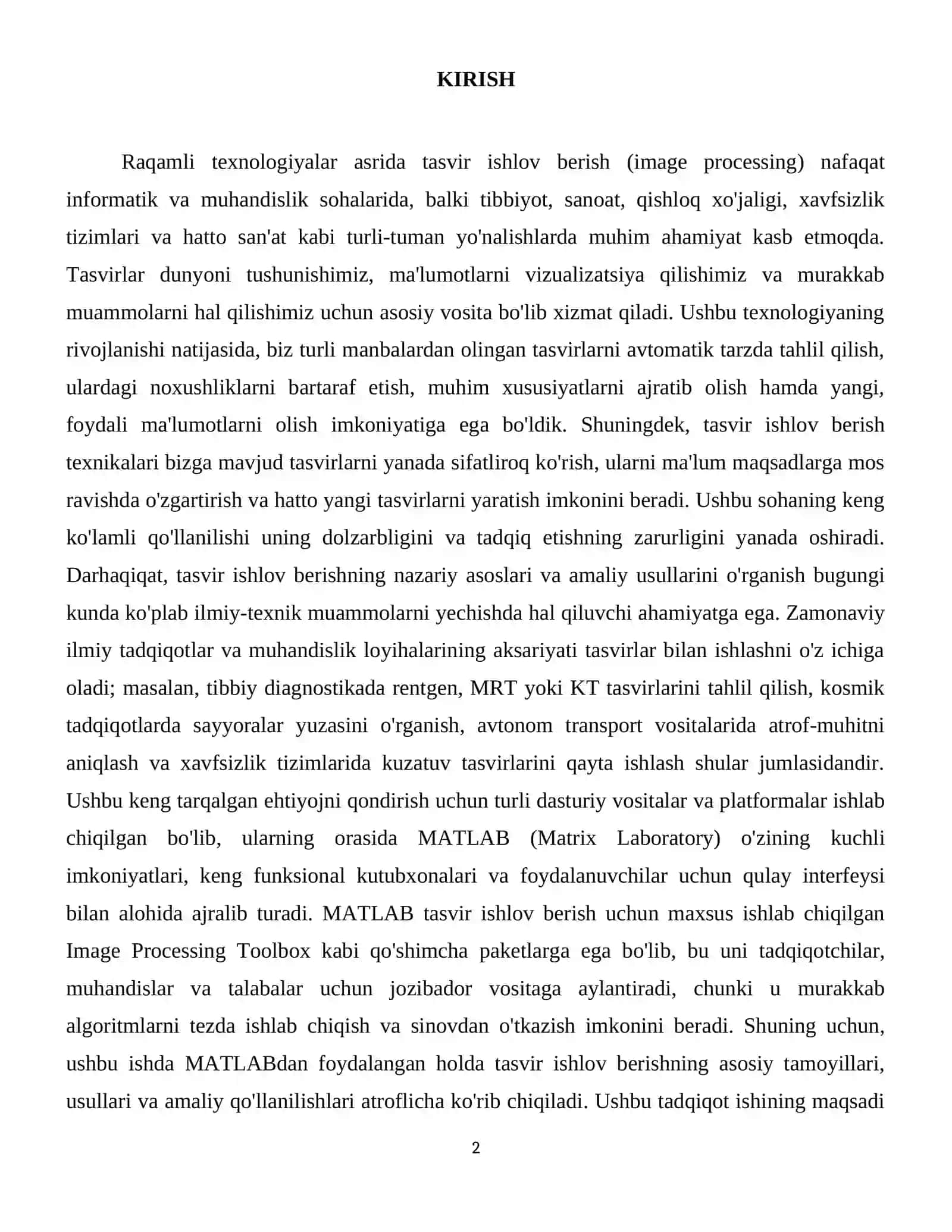 MATLAB da tasvirlarga ishlov berish 3