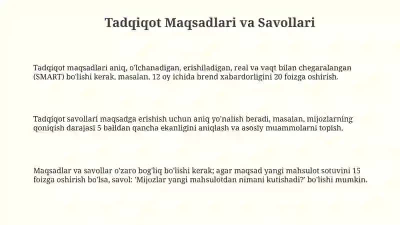 Marketing tadqiqotlari tashkilotish 3