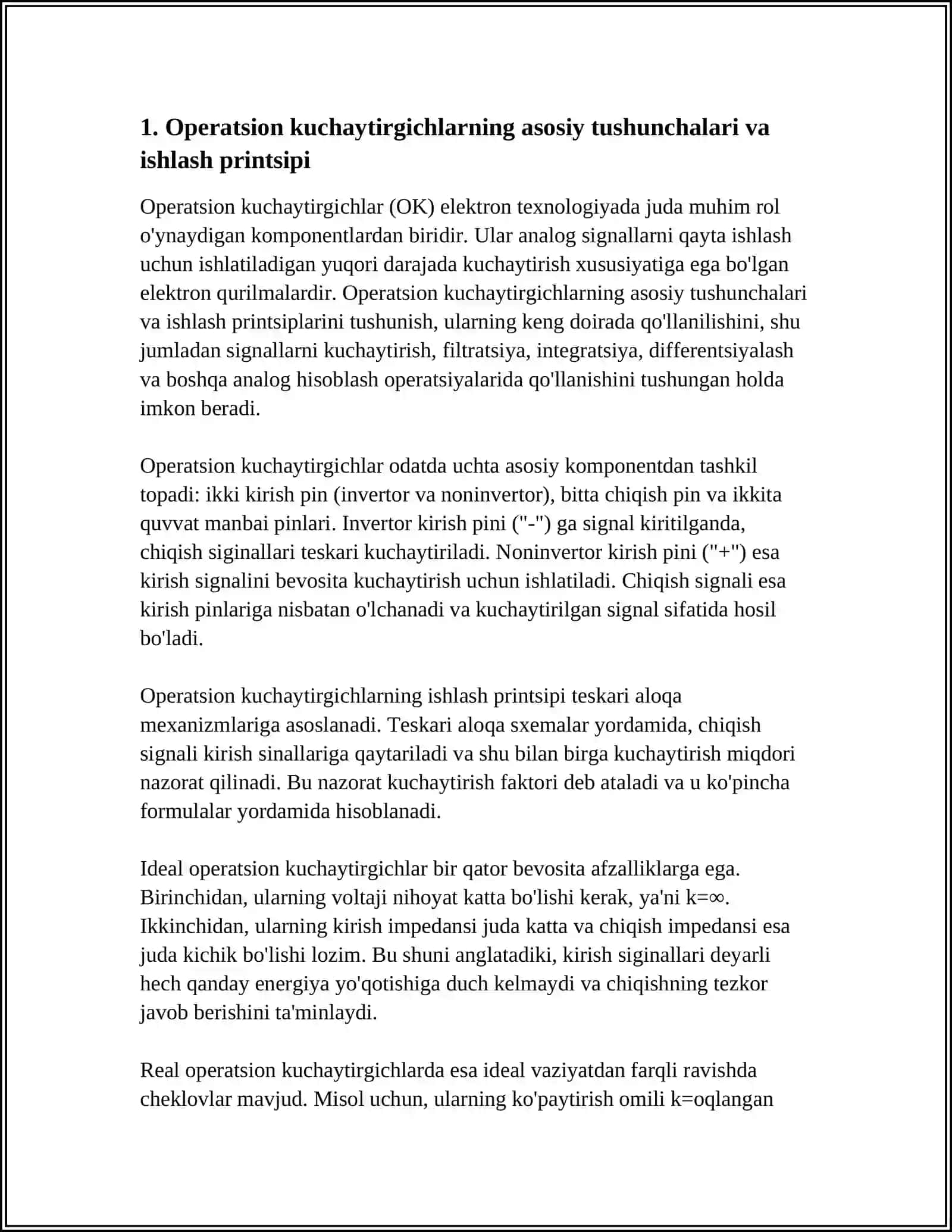 OPERATSION KUCHAYTIRGICH TADQIQOTI 3