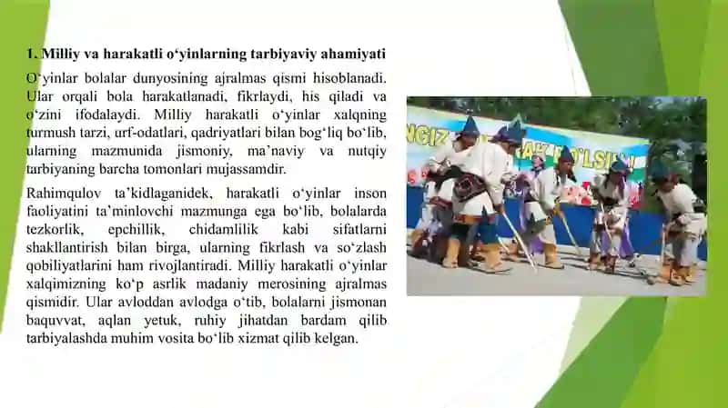 Nutqni rivojlantiruvchi milliy va harakatli o‘yinlarni o‘rgatish 3