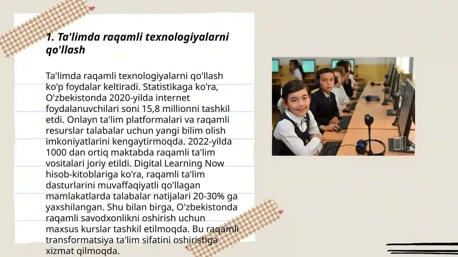 Ta'limda raqamli texnologiyalarni qo'llash 3