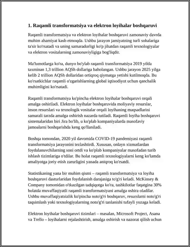 Raqamli transformatsiya va elektron loyihalar boshqaruvi 3