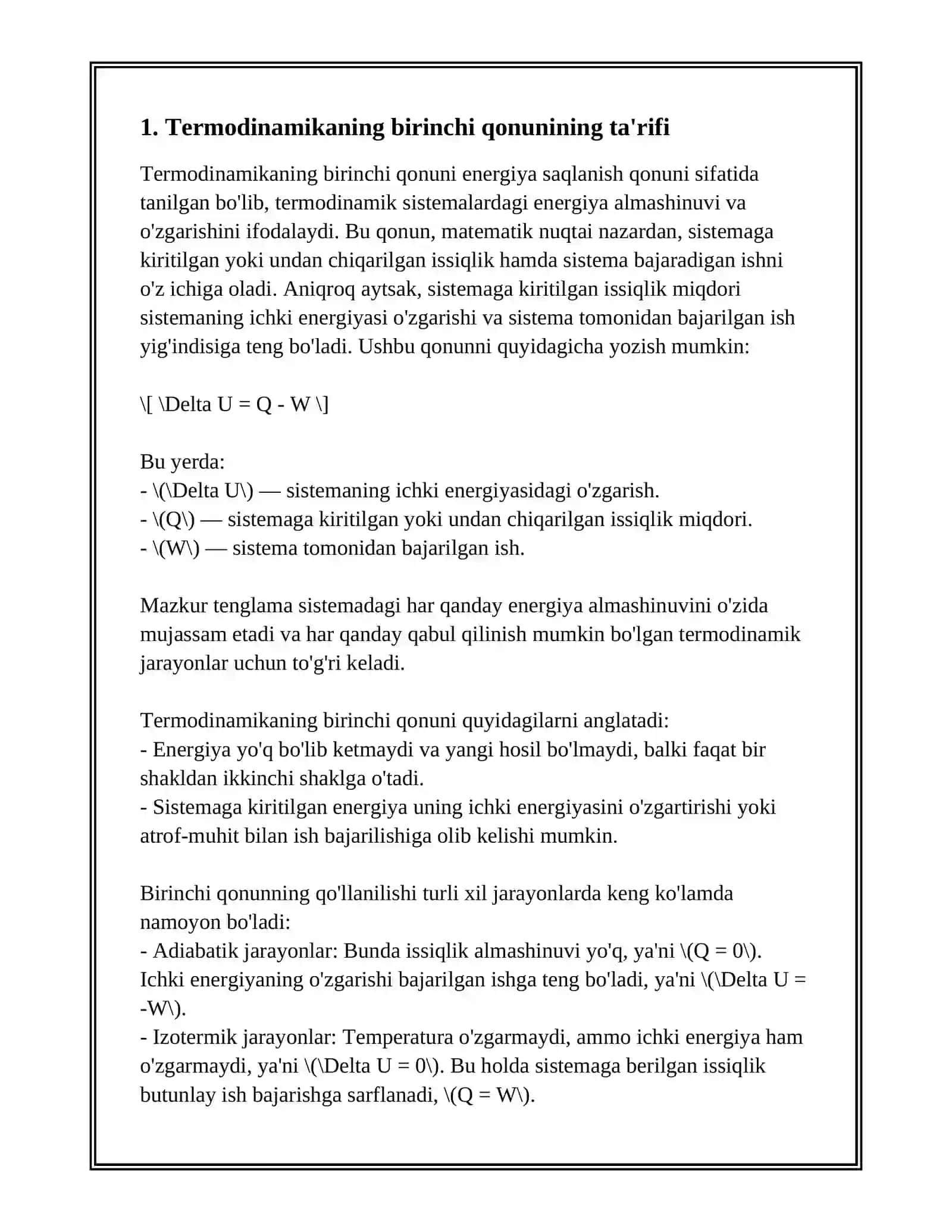 TERMODINAMIKANING BIRINCHI QONUNI 3