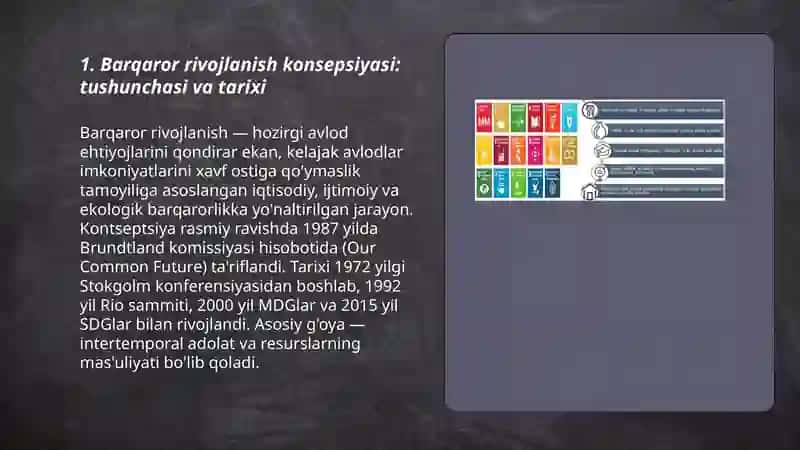 Barqaror rivojlanish konsepsiyasi 3