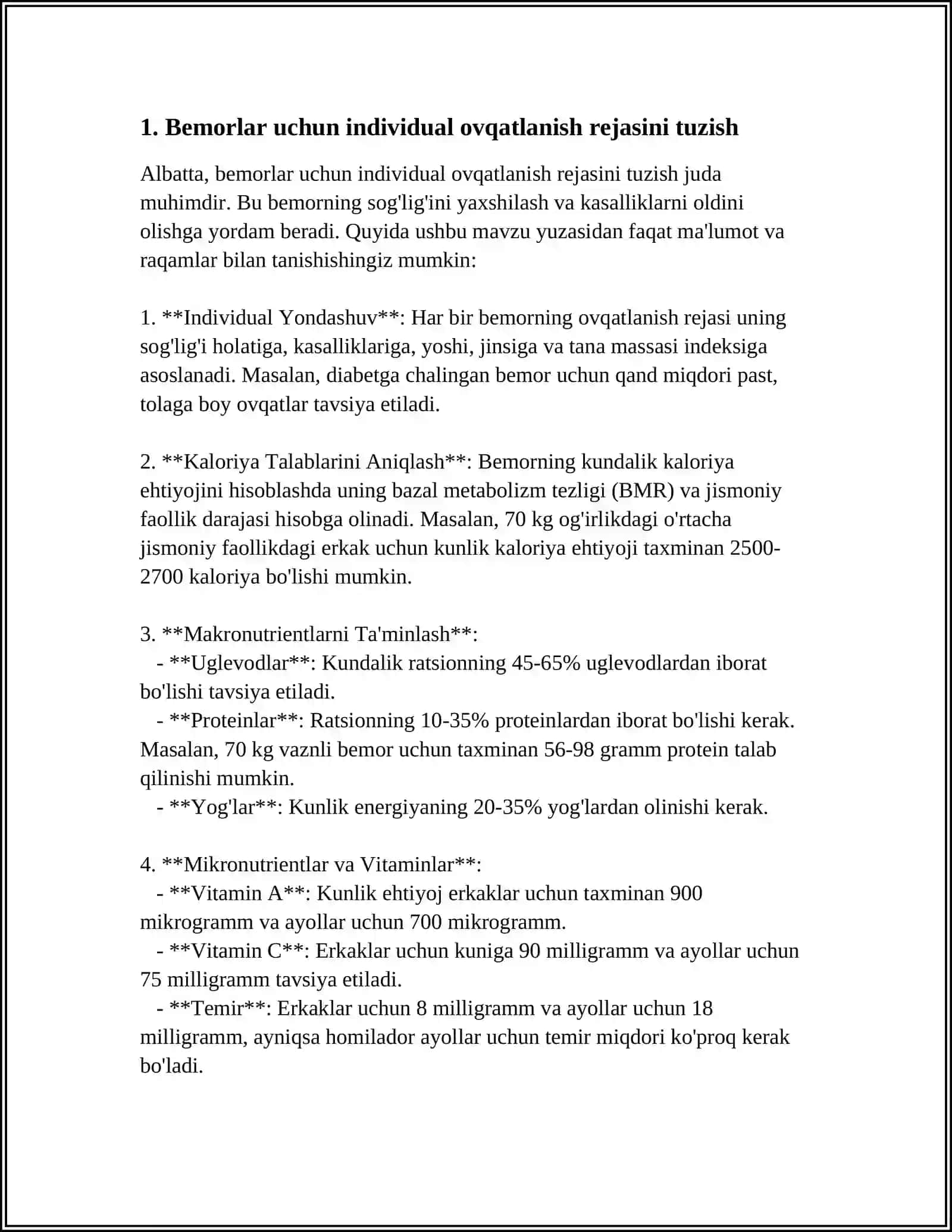 Bemorlarning ovqatlanishini tashkil qilish va uning gigienik nazorati 3