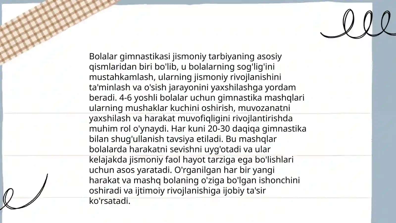 Bolalar gimnastikasi 3