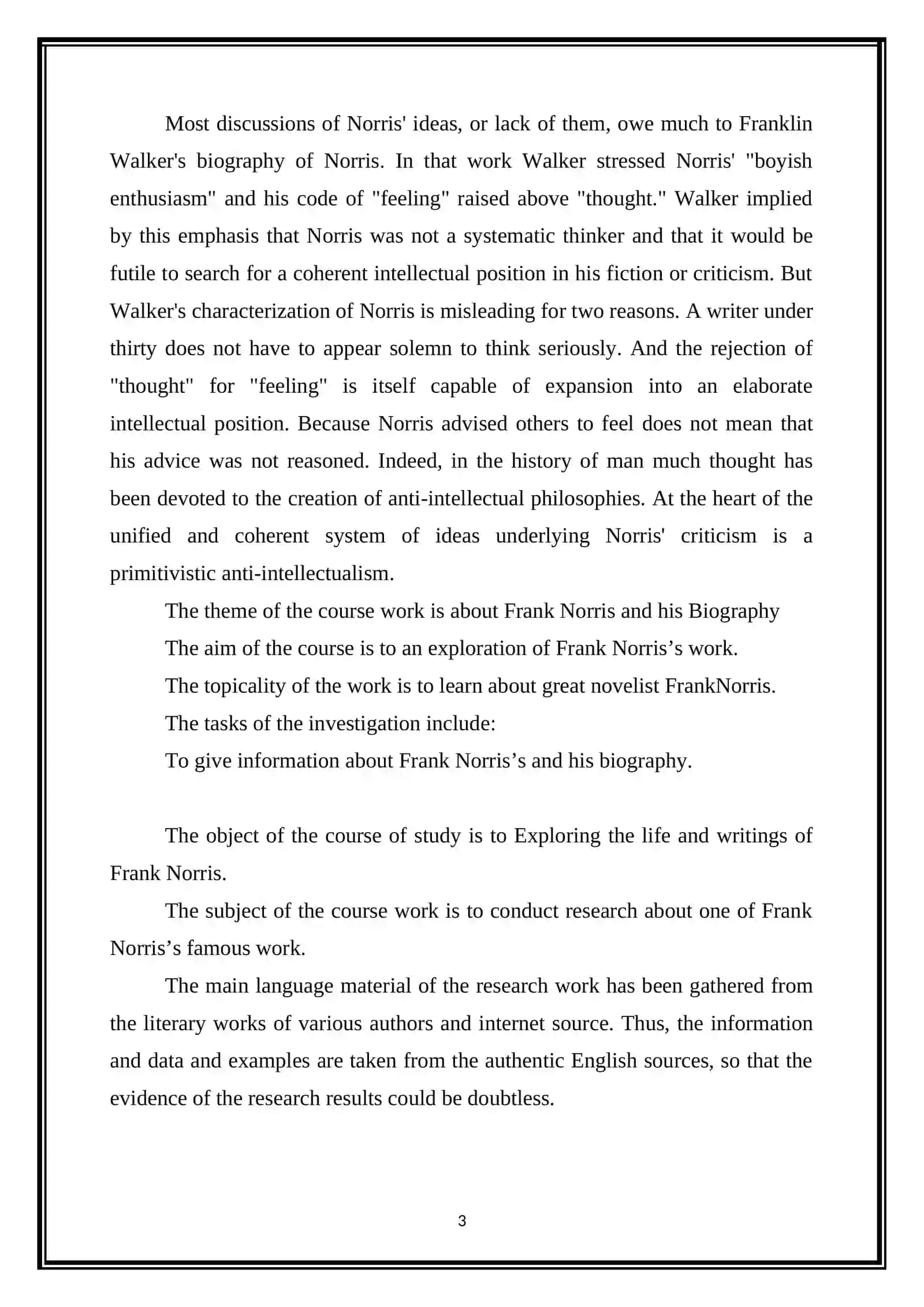 Frank Norris and his biography 3