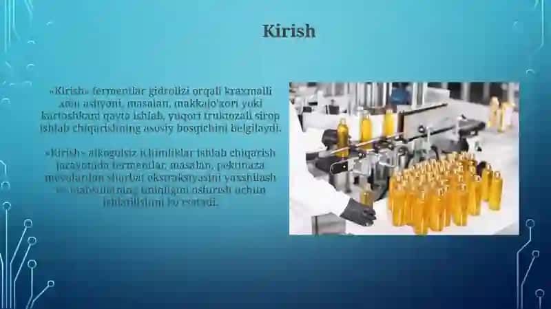 Sharbatlar va Lam alkogolli ichimliklar ishlab chiqarishda fermentlardan foydalanish 3