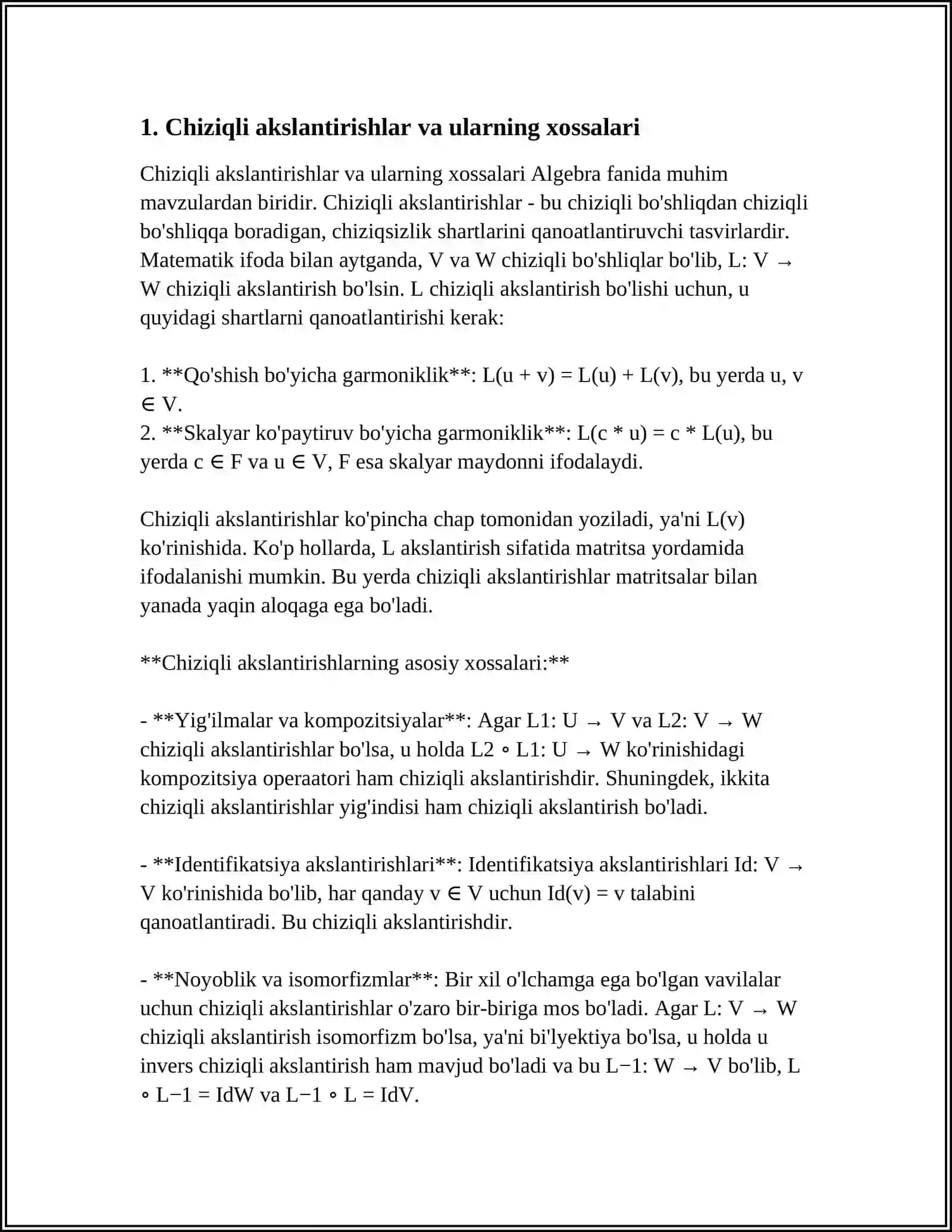 ALGEBRA FANIDAN AKSLANTIRISHLAR MAVZUSIDA 3
