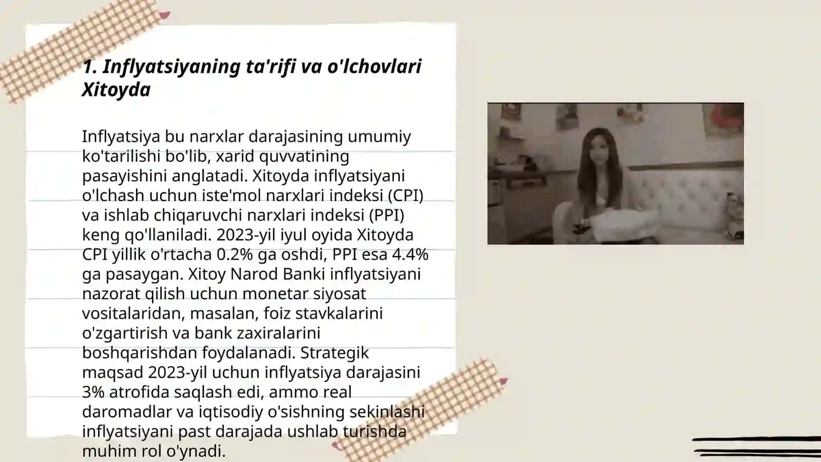 Xitoy davlatining inflyatsiya darajasi 3