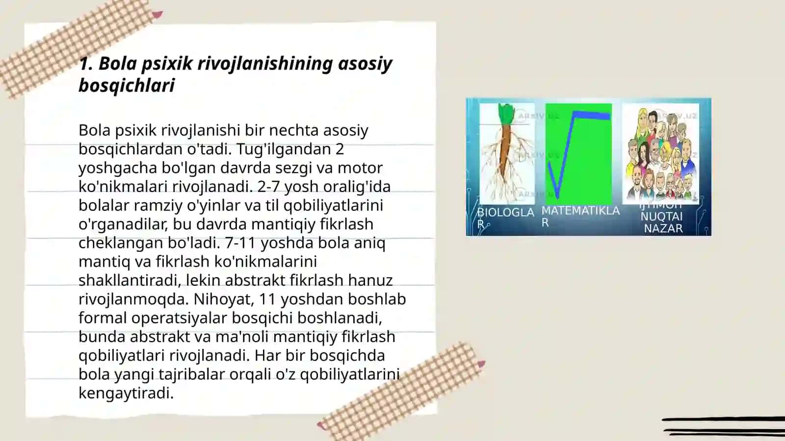 Ijtimoiylashuv muamosi sifatida bola psixik rivojlanishining ijtimoiy órganish nazariyasi 3