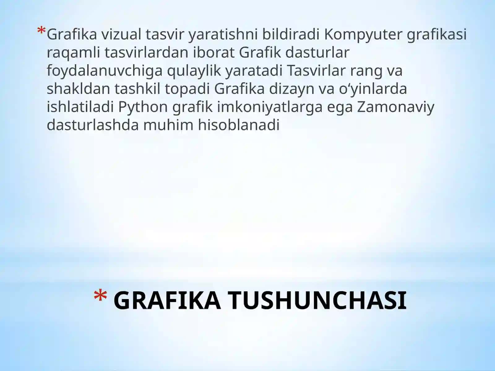 Pythonda dasturlash tilida grafika 3