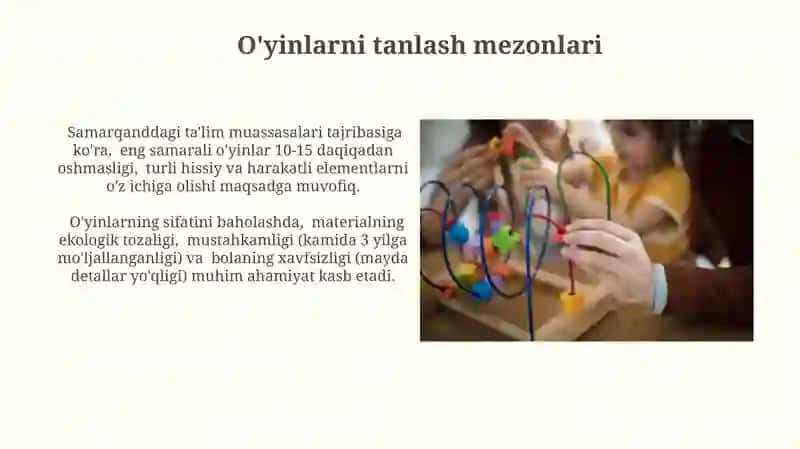 O'yinlarni tanlash mezonlari 3