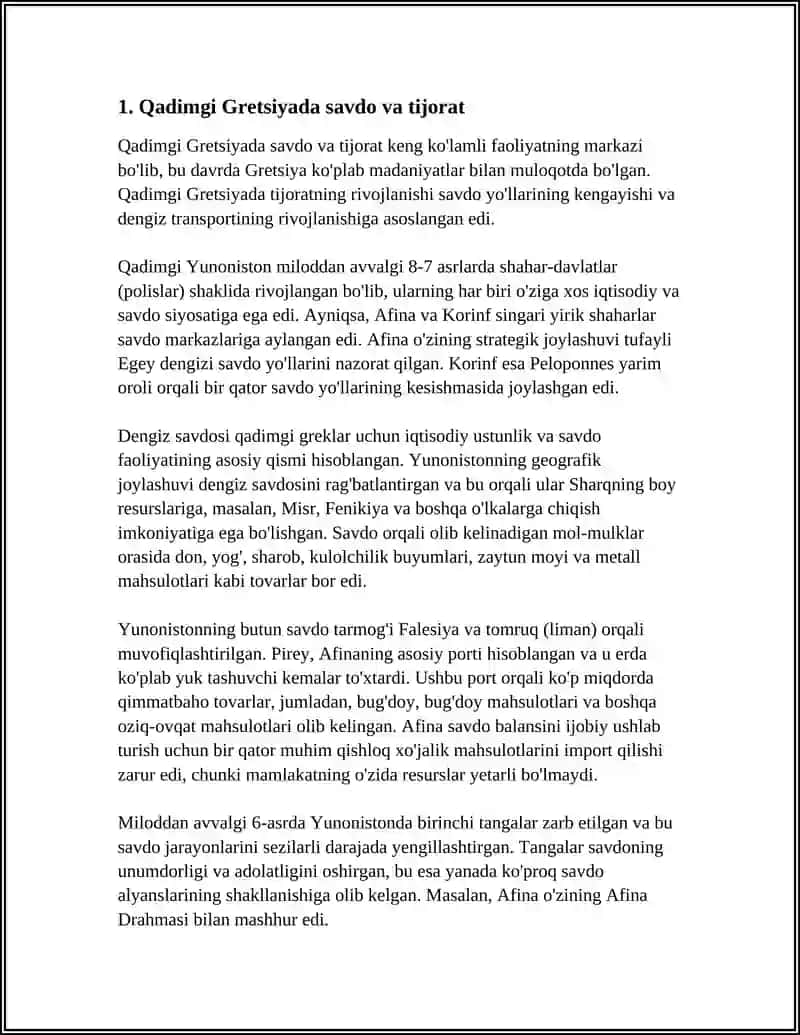 QADIMGI GRETSIYADAGI IQTISODIY G’OYALAR 3