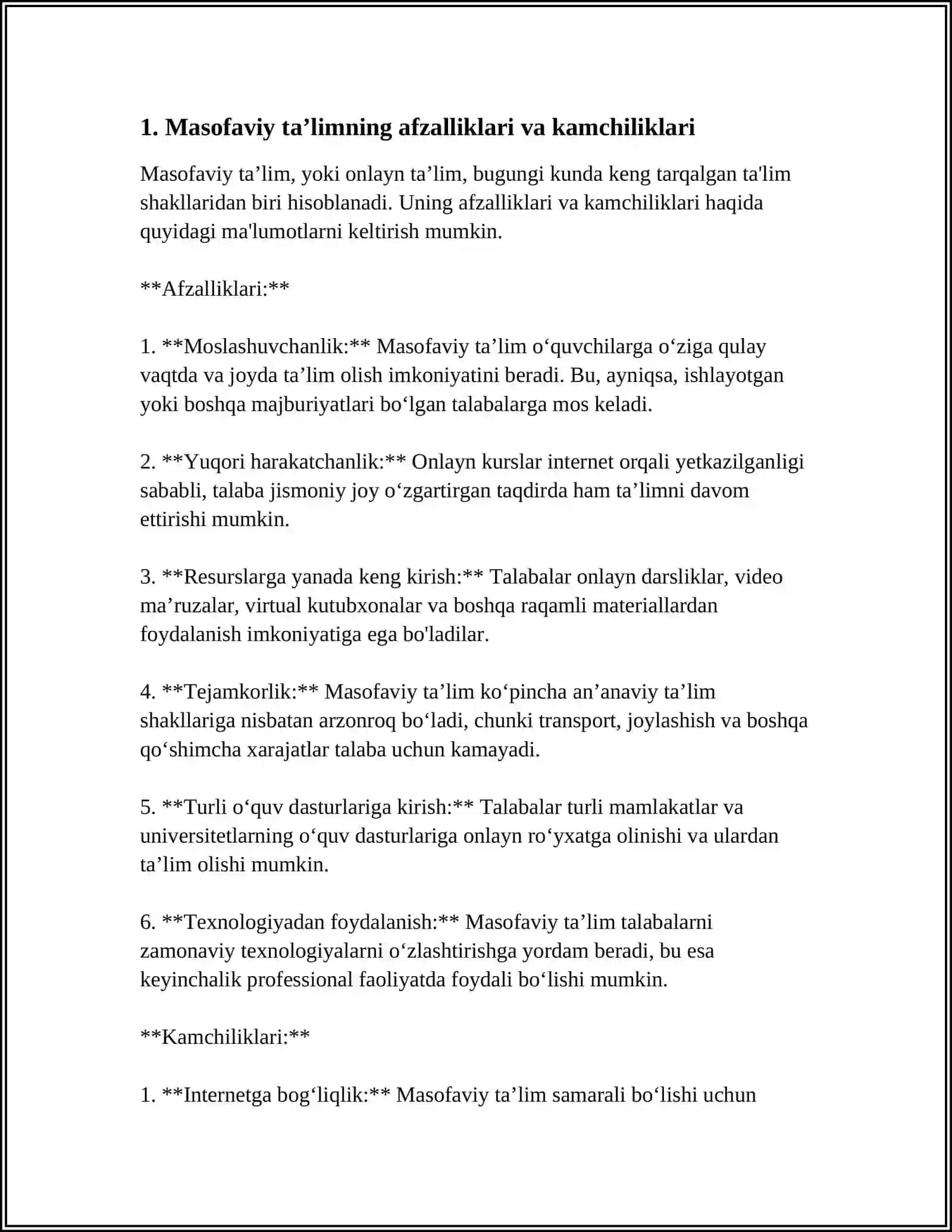 MASOFAVIY TA’LIM TEXNOLOGIYALARI 3