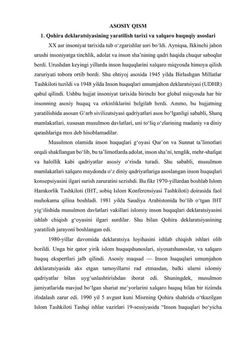 Qohira deklaratsiyasi tarixi va mazmuni 3