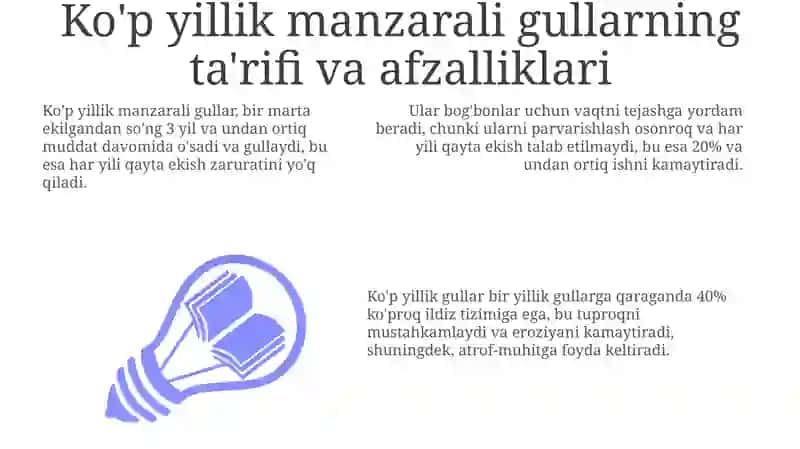 Ko'p yillik manzarali gullar 3